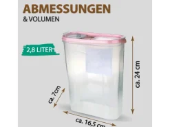 Bestlivings Vorratsdosen|Vorratsbehälter<Frischhaltebox Schüttdose 2,8 Liter 8er Pack Altrose