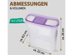 Bestlivings Frischhaltebox Schüttdose 4,5 Liter 1er Pack Lila< Vorratsdosen|Vorratsbehälter