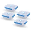 Bestlivings Frischhaltebox 0,9L Lunchbox Im Set Blau 8er Pack
