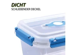 Bestlivings Frischhaltebox 0,9L Lunchbox Im Set Blau 8er Pack