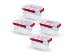 Bestlivings Frischhaltebox 1,5L Lunchbox Im Set Rot 4er Pack< Vorratsdosen|Vorratsbehälter