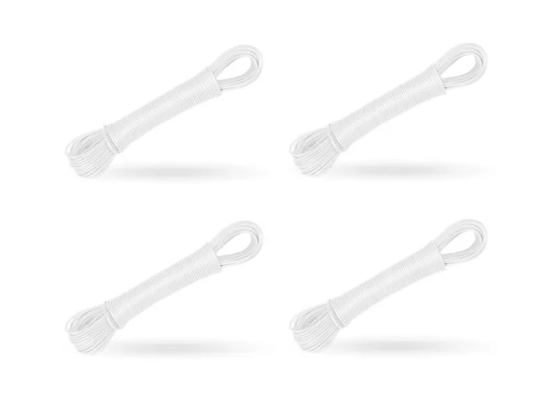 Outlet Bestlivings Wäscheleine 20 Meter x 2,2 mm 4er Pack Weiß