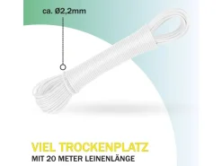 Online Bestlivings Wäscheleine 20 Meter x 2,2 mm Weiß
