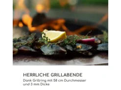 Blumfeldt Savage 2.0 Wide Feuerschale Grill Bambus-Schneidebrett Wetterschutz< Schneidebretter