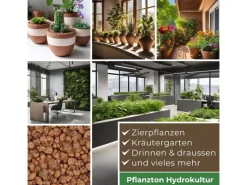 New Blusana Blähton Pflanzsubstrat Pflanzton grobe Körnung 8-16 mm 50 l