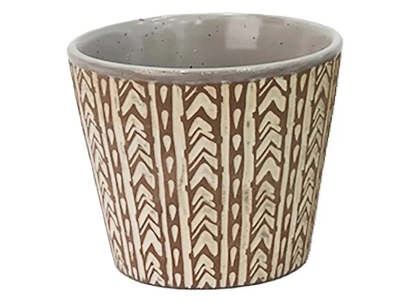 Boltze Übertopf Amina Groß 12 cm x 14,4 cm x 12 cm Braun< Töpfe