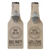 Best Boltze Flaschenöffner Grillhouse 2-fach Sortiert 30 cm x 10 cm x 4 cm Natur