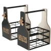 Boltze Küchenhelfer<Flaschenträger Grillhouse 2-fach Sortiert 33 cm x 18 cm x 29 cm Natur