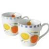 Boltze Geschirr<Jumbobecher Fruits 2-fach Sortiert 10 cm x 10 cm x 14 cm Orange