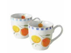Boltze Geschirr<Jumbobecher Fruits 2-fach Sortiert 10 cm x 10 cm x 14 cm Orange