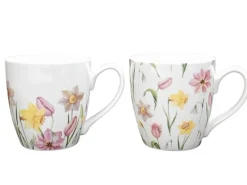 Boltze Geschirr<Jumbobecher Tulip 2-fach Sortiert 10 cm x 10 cm x 14 cm Creme
