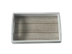 Boltze Tablett Conner Klein 5 cm x 14 cm x 23 cm Weiß< Geschirr