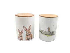 Outlet Boltze Vorratsdose Knuffi Klein 14 cm x 10 cm x 14 cm Weiß