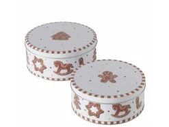Boltze Vorratsdose-Set Ginger Braun-Weiß 2-teilig