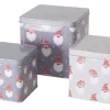 Boltze Xmas Vorratsdose Knuffel 3er-Set Grau< Vorratsdosen