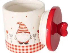 Boltze Vorratsdosen<Xmas Vorratsdose Smilla XS Rot-Weiß