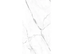 Breuer Duschrückwand Aluminium Hochglanzdekor 100 cm x 210 cm Marmor Weiß< Küchenrückwände