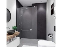 Breuer Duschrückwand Soft-Touch 100 x 210 cm Stein Anthrazit