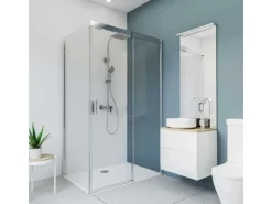 Breuer Duschrückwand Soft-Touch Stein Aluminium 210 cm x 100 cm< Küchenrückwände