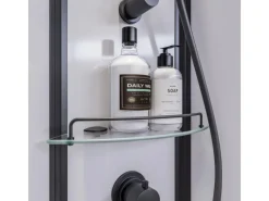 Sale Breuer Komplettdusche Anschlag Rechts 120 cm x 80 cm Schwarz Matt