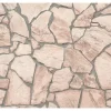 Bricoflor BruchsteinTapete inBeige Grau 3D Tapete inSteinoptik Selbstklebend für Wohnzimmer und Küche NatursteinVliestapete als Panel< Töpfe