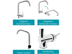 Calmwaters Küchenarmatur Honest Extra Chrom Vorfensterarmatur Abnehmbar 12PZ5070< Zubehör Für Küchenarmatur|Einhebelmischer