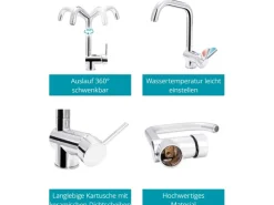 Calmwaters Küchenarmatur Honest Extra Chrom Vorfensterarmatur Abnehmbar 12PZ5070< Zubehör Für Küchenarmatur|Einhebelmischer