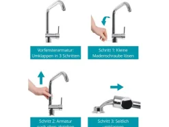 Calmwaters Küchenarmatur Honest Extra Chrom Vorfensterarmatur Abnehmbar 12PZ5070< Zubehör Für Küchenarmatur|Einhebelmischer