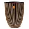 Hot Capi Pflanzgefäß Elegant Niedrig Groove Ø 46 cm x 58 cm Schwarz