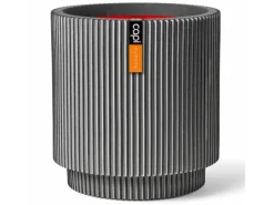 Best Capi Pflanzgefäß Zylinder Groove Ø 43,5 cm x 46 cm Anthrazit