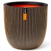 Capi Pflanztopf Kugel Groove Ø 43 cm x 41 cm Gold-Schwarz< Töpfe