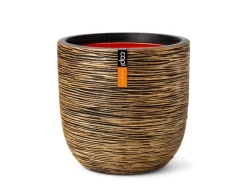 Capi Pflanztopf Kugel Rib Ø 43 cm x 41 cm Gold-Schwarz< Töpfe