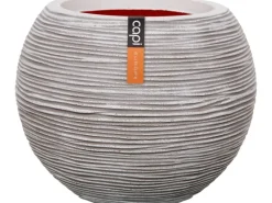 Capi Pflanztopf Nature Rib Kugel niedrig Riffel Ø 40 cm x 32 cm< Töpfe
