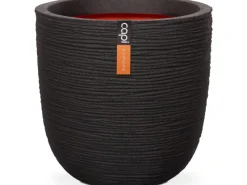 Best Capi Pflanztopf Nature Rib Kugel Riffel Ø 54 cm x 52 cm Schwarz