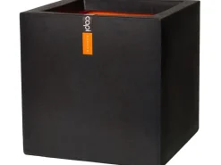 Capi Pflanztopf Smooth viereckig 50 cm x 50 cm x 50 cm Schwarz< Töpfe