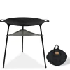 CCLIFE BBQ Grillpfanne Koreanische aus Gusseisen Runde Grillplatte Durchmesser 40cm< Pfannen