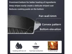 CCLIFE Herde|Töpfe<Dutch Oven Set 4,2L Gusseisen Grilltopf mit Feuertopf Ohne Beine