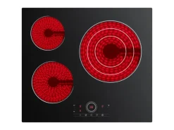 Outlet CDV Glaskeramik-Kochfeld 60 cm 3 Zonen 9 Stufen 5700 W CDVER573