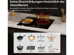 Outlet CDV Glaskeramik-Kochfeld 60 cm 3 Zonen 9 Stufen 5700 W CDVER573