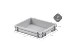 PROREGAL Vorratsbehälter<CHEFGASTRO SuperSparSet 2 x Pizzaballenbox Ohne Deckel HxBxT 7,5 x 30 x 40 cm 9 Liter Teigwanne Für Pizzateig Sstapelbare Pizzabox