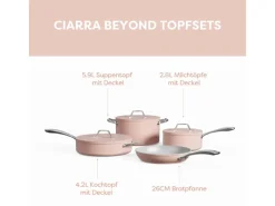 CIARRA Beyond Kochgeschirr Pfannenset 4-tlg Topf- & Pfannen-Sets Rosa VMCWSP7< Pfannen