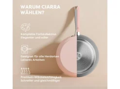 CIARRA Beyond Kochgeschirr Pfannenset 4-tlg Topf- & Pfannen-Sets Rosa VMCWSP7< Pfannen