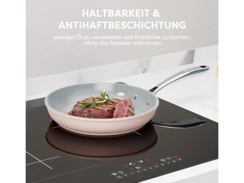 CIARRA Beyond Kochgeschirr Pfannenset 4-tlg Topf- & Pfannen-Sets Rosa VMCWSP7< Pfannen