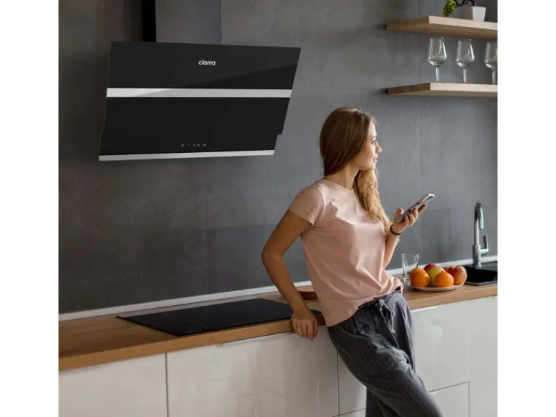 CIARRA Dunstabzugshaube 60 cm 650 m³/h A+++ Kopffrei WIFI-APP Touch Control VM6736NB