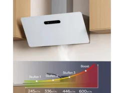 Kochfelder|Dunstabzugshauben-Filter<CIARRA Dunstabzugshaube A+++ 650 m³/h WIFI APP & Touch-Bedienung VM9736KW