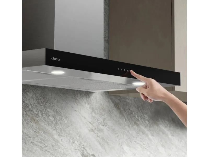 Inselhauben<CIARRA Dunstabzugshaube A+++ 650 m³/h 90 cm WIFI-APP Touch Control VMS9102