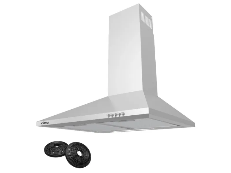 Inselhauben<CIARRA Dunstabzugshaube A++ 370 m³/h 60 cm 3 Stufen Abzugshaube VMS6201