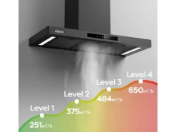 Inselhauben<CIARRA Dunstabzugshaube A+++ 650 m³/h 90 cm WIFI-APP Touch Control VMB9102P