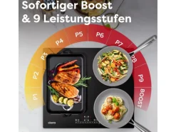 CIARRA Induktionskochfeld 60 cm 4-Zonen 9 Stufen BOOST Flex Zone VM4BFBIH< Kochfelder