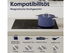 CIARRA Induktionskochfeld 60 cm 4-Zonen 9 Stufen BOOST Flex Zone VM4BFBIH< Kochfelder
